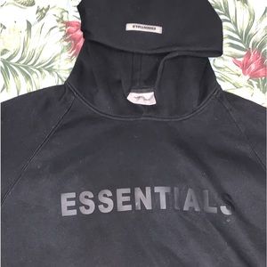 Essentials fear of god black hoodie